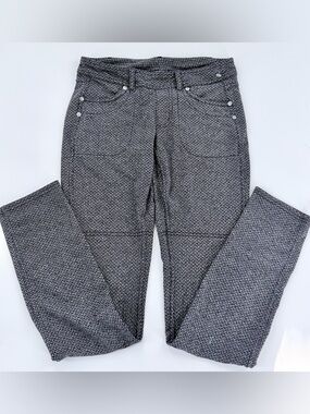 Athleta Pants XS Gray Textured Skinny Leg Stretch Travel Work Athleisure Pants